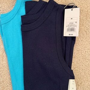 A New Day Women’s Blue and Navy Tank Tops Size Medium
